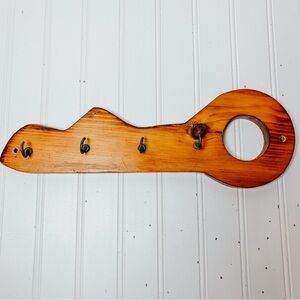Vintage Wooden Key Holder Hanging Key Storage Entryway Key Organizer | MCM
